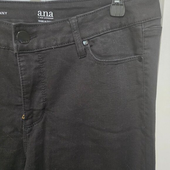 a.n.a Black Skinny Jeans | Size 14W | Stretch High Rise Denim Pants - Picture 7 of 12